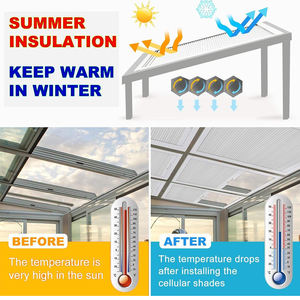 Skylight jour nuit stores plissés en nid d'abeille stores de fenêtre de toit avec des tissus en polyester résistant aux UV économes en énergie - Product Image 4