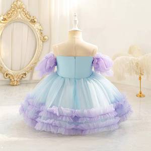 Vestido de Princesa Sirena HESPER para Niñas, con Mangas Abullonadas, de Poliéster, para Fiestas de Cumpleaños, Actuaciones, Halloween y Carnaval - Product Image 5