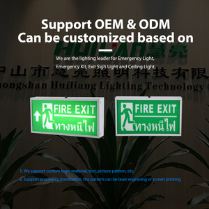 Señal de salida duradera de seguridad contra incendios al por mayor 3W 85V 265V hierro Abs 3 horas de respaldo montaje en pared luz de emergencia <span class=keywords><strong>LED</strong></span> recargable - Product Image 3