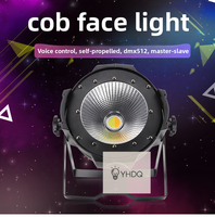 Lampu Led COB 100W 200W, lampu pencahayaan panggung dapat diredupkan kepala bergerak untuk Studio COB