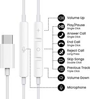 Écouteurs USB type-c hi-fi stéréo intra-auriculaires filaires pour Samsung Galaxy S21 Ultra S20 FE Note 10 Google Pixel 6 5