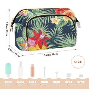 Trending Products 2024 New Arrivals Hawaiian Market Custom Design Travel Toiletry Bag Cosmetic Pouch Makeup Bags for Lady - Product Image 2