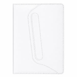 Cuaderno de Tapa Dura Blanca Elegante Aurelux con Cubierta de Yute, Portaplumas y Detalle de Costura Único para Escritura Profesional Diaria - Product Image 3