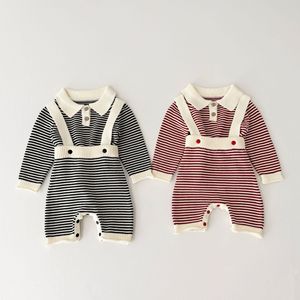 Conjunto de Ropa Tejida de 2 Piezas para Primavera/Otoño, Algodón, Pantalones a Rayas para Bebés y Niños Pequeños, Ropa para Bebés al por Mayor - Product Image 2