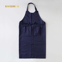 Tablier de cuisine sans manches en coton et lin 100 %, taille personnalisée, couleur au choix, pour femme grande taille