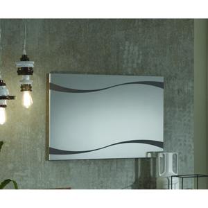 Specchio SAHARA 90X70 CM BIANCO CON BORDO IN OLMO - Product Image 1