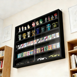 Vitrine murale 5 niveaux 2026 pour collectionnables avec porte en verre pour voitures miniatures et figurines – 4 couleurs au choix - Product Image 4