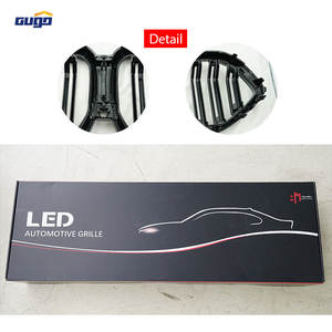 GUGO 2024-On pour <span class=keywords><strong>BMW</strong></span> <span class=keywords><strong>X6</strong></span> G06 Modification de la <span class=keywords><strong>calandre</strong></span> avant Double ligne Noir brillant Illuminé Plastique ABS État neuf - Product Image 5