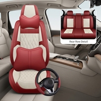 Accessoires de protection intérieure de haute qualité, logo personnalisé, style professionnel de luxe, housses de siège de voiture universelles en cuir, ensemble complet