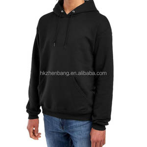 Sweat-shirts et sweats à capuche pour hommes en coton lourd uni avec logo personnalisé, capuche longue et ample pour unisexe - Product Image 2