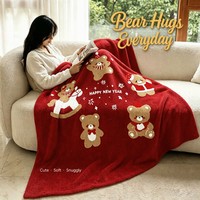 Couverture Polaire Douillette et Chaude en Peluche Motif Flocon de Neige Hivernal, Étoile de Nuit Scintillante et Givre, pour Chambre d'Enfant, Sieste Confortable et Coin Lit