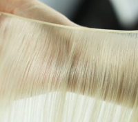 Extensions de cheveux humains vierges bruts, tissage micro invisible sans couture, conception hybride Infinity Weft Genius Weft, vente en gros directe usine