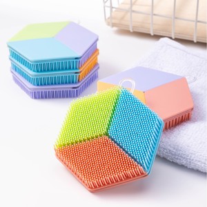 Custom Cleansing Exfoliating Wash Scrubber Silicone Bath Body <b>Brush</b> cepillos para cabello cepillo masajeador de cuero cabelludo - Product Image 4