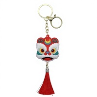 Porte-clés Décapsuleur Multifonctionnel en Caoutchouc 3D Personnalisé en Forme de Lion de Danse, Durable, pour Ampoules et Bouteilles - Vente en Gros