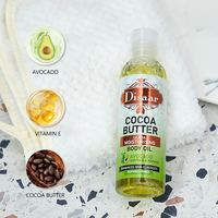 Huile corporelle au beurre de cacao et à l'avocat Disaar avec vitamine E, prévient la sécheresse et les démangeaisons, améliore l'élasticité de la peau, huile de massage corporel en vrac