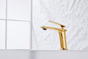 Một mảnh Brass Chrome Basin Mixer vòi duy nhất xử lý nóng/lạnh Cartridge gốm boong gắn thiết kế tiện dụng cho hiện đại - Product Image 2