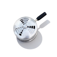 Tempat Arang Hookah Arab dari Aluminium Alloy Berlapis Metalik, Anti Panas, Tahan Angin, Dilengkapi Kertas Timah