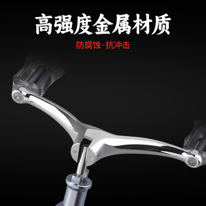 Poignée de moulinet de pêche en alliage d'aluminium, double bras oscillant, pièce de moulinet spinning, conception légère pour moulinets spinning - Product Image 3