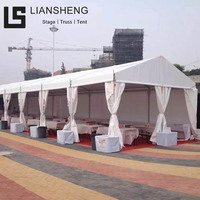 Grandes tentes d'extérieur en aluminium personnalisées de 15m x 30m et 20m x 30m, blanches et transparentes, pour salons professionnels et événements religieux, à vendre