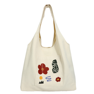 Tùy Chỉnh Phim Hoạt Hình Mỏng Dày Tái Sử Dụng Thân Thiện Với Môi Bông Vải Đầy Đủ Màu Sắc In Gấp Dây Kéo Mua Sắm Tote Túi Quà Tặng - Product Image 4