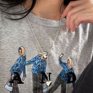 S925 Sterling Silver Heart Sweater Chain For Women Long Necklace With <b>Small</b> <b>Lock</b> Retro Design Autumn Winter Jewelry Gift - Product Image 3