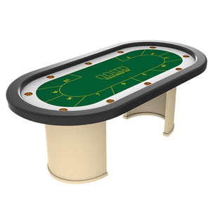 Doreyh — <span class=keywords><strong>Table</strong></span> de jeu en bois massif, plateau de <span class=keywords><strong>Poker</strong></span>, jeu Texas, pour 10 personnes, utilisé - Product Image 6