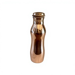 Bouteille d'eau en cuivre avec couvercle, design minimaliste portable pour les voyages et l'usage quotidien - Product Image 1