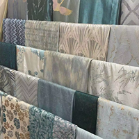 Tissu de rideau occultant jacquard tissé de haute précision, style rétro moderne, teint en fil, résistant à l'eau, poids moyen, plusieurs coloris