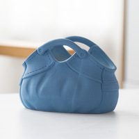 Dehua Givré Large Bouche Sac À Main Vase En Céramique Mat Blanc Orange Jaune Rouge Bleu