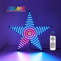 Aglare Weihnachtsbeleuchtung Jahrmarkt-Vergnügungspark LED-Sternform-Panelleuchte IP65 Karneval-Themenpark-Dekorationsbeleuchtung