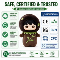Niedliche Guardian Green Project Plüschpuppe Blind Box Schreibtischdekoration Sammlerstück PVC-Gesicht Plüschtier Wohndekor Geschenk
