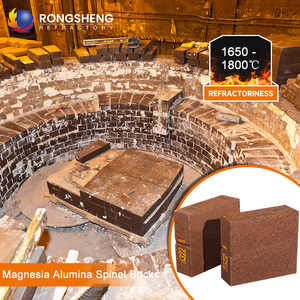Nhà máy cung cấp <span class=keywords><strong>magnesia</strong></span> alumina Spinel gạch chống ăn mòn xỉ <span class=keywords><strong>magnesia</strong></span> ferro Spinel gạch cho lò quay quy mô lớn - Product Image 1