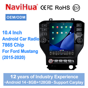 Autoradio multimédia Android NaviHua avec écran 10,4 pouces, Carplay, Auto Stereo, GPS, DSP, lecteur DVD pour Ford Mustang 2015-2020 - Product Image 1