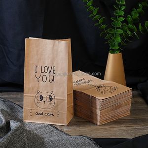 ถุงกระดาษคราฟท์สีน้ำตาลหนาแบบใช้แล้วทิ้งสำหรับแฮมเบอร์เกอร์และทอดไก่กันน้ำมันและรีไซเคิลได้ตามต้องการ - Product Image 5