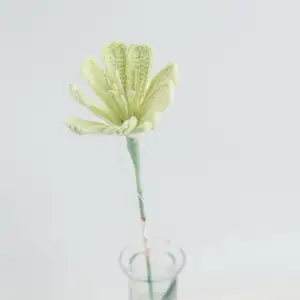 Müttertagsgeschenk-Dekorationen handgefertigter Mini-Blumentopf-Pflanze Häkeln Klebeblume fertigprodukt