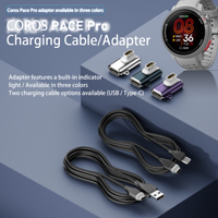Kabel Pengisi Daya Magnetik Tahan Lama 3 Pin Port Jam Tangan ke Tipe C Male USB A Male 1M untuk Jam Tangan Pintar COROS PACE PRO
