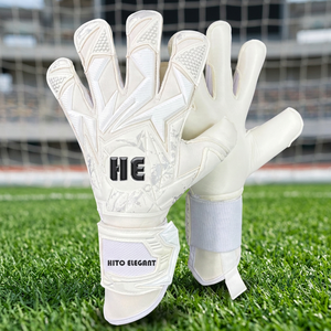 Affordable Price Goalkeeper Gloves Trending Style Backhand Rubber Inject full <b>Finger</b> Design Removable <b>Strap</b> Best Price Gloves - Product Image 2