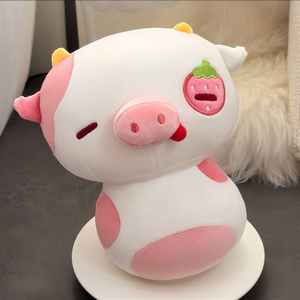 Süper sevimli tombul mantar çilek domuz en iyi arkadaşınız için bir hediye olarak peluş oyuncak konfor bebek - Product Image 5