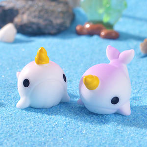 Nouvel océan ornement <span class=keywords><strong>baleine</strong></span> à une <span class=keywords><strong>corne</strong></span> Micro paysage ornement personnalisé résine artisanat décoration Gadgets - Product Image 3