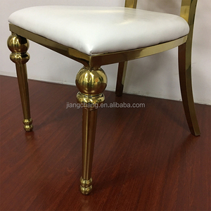 Chaise de mariage de luxe en acier inoxydable doré à vendre - Product Image 4