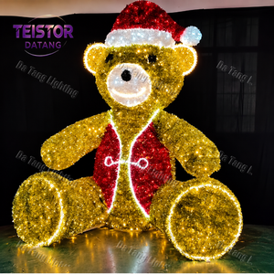 Lumières LED blanches chaudes à motif d'ours polaire pour la décoration de Noël en plein air en hiver - Product Image 3