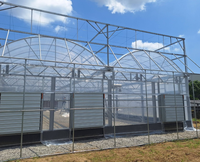 Serre multi-chapelles en verre pour la culture de fleurs et légumes – Système de serres agricoles