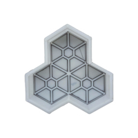 Moule d'Injection pour Pavé en Béton Hexagonal Type Fleur de Prunier, Droit d'Usine, pour Allées de Jardin et Trottoirs