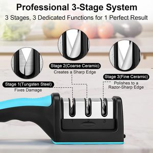 Afilador de Cuchillos Profesional - Herramienta Multiusos para el Hogar, Afilado Rápido con Ángulo Fijo para Cuchillos y Tijeras - Product Image 6
