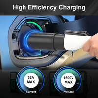 Adaptador de Cargador para Vehículos Eléctricos de 22KW GBT a IEC 62196-2, Enchufe de Carga para Automóvil AC380V 32A Trifásico