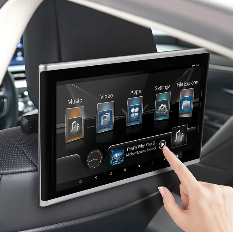 Monitor poggiatesta per auto da 10.1 pollici Android 9.0 IPS Touch Screen 1080P lettore Video per sedile posteriore dell'automobile FM AirPlay HD/MI In