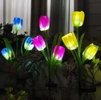 Lumière solaire imperméable de pelouse de fleur de lys de tournesol de tulipe de Rose pour la décoration extérieure de paysage de jardin