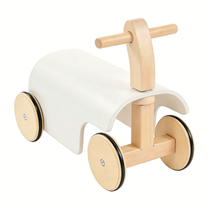 Vélo d'équilibre en <span class=keywords><strong>bois</strong></span> pour tout-petits, trotteur, chariot à pousser pour apprendre à marcher, jouet éducatif précoce pour enfants - Product Image 1