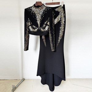 slim fit dress slacks Pink Hillary Sequin Suit – Curvaceous Boutique main image 0