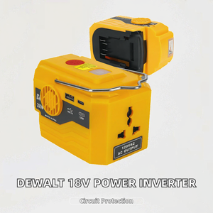 Inversor de Corriente Eléctrico de 18V CC a 110V/220V CA, 200W, con Puerto QC2.0 y Tipo-C, Cable Retráctil para Uso con Teléfonos Móviles - Product Image 2